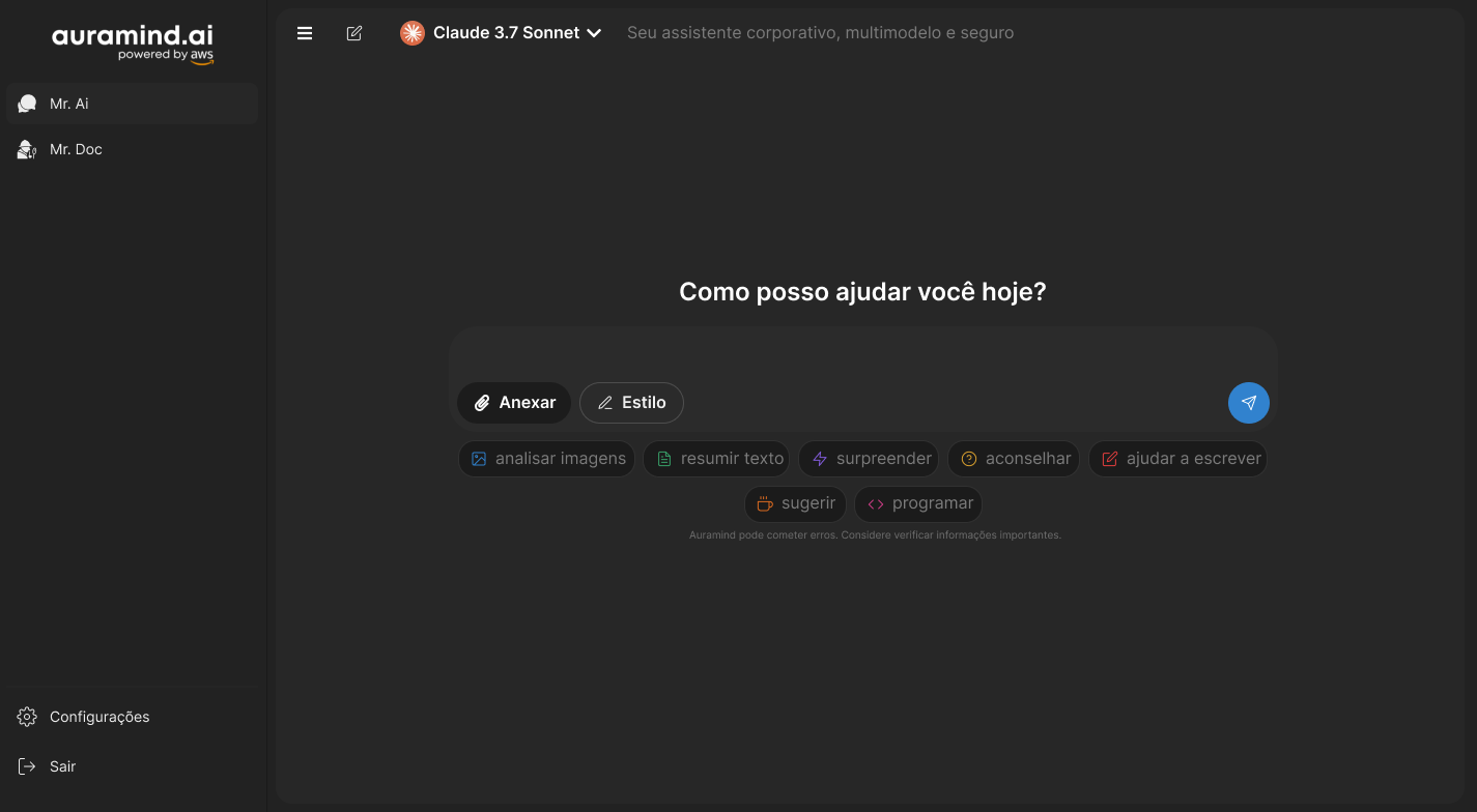 Dashboard Auramind.ai